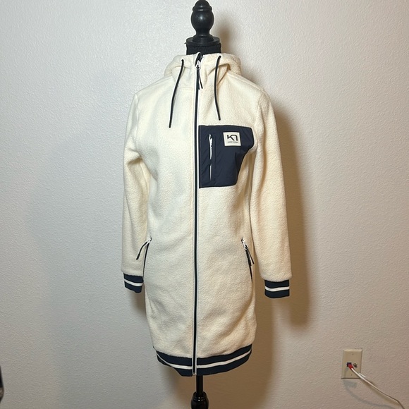 NWOT Kari Traa Rothe L Hood Jacket in Natural White Size XS - Picture 2 of 6